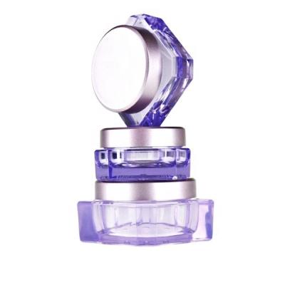 China San LA PS 5ml 9ml 12ml Cosmetic Transparent Octagon Plastic Cosmetics Loose Powder Jar Jar Around Clear Screw Cap Lid PE Strainer (BMH Series) for sale