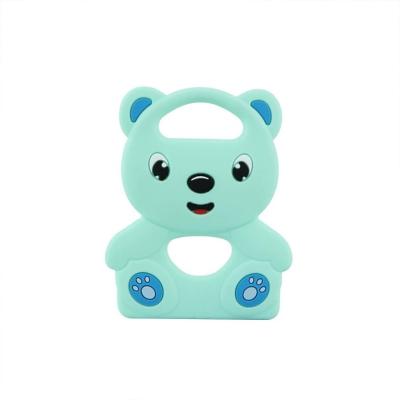 China Toy Wholesale Bear Silicone Baby Teether Food Grade Soft Toys BPA Free Sensory Soft Teether Chew For Baby for sale