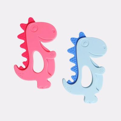 China Toy Wholesale Dinosaur Silicone Baby Teether Soft Sensory Toys BPA Free Food Grade Soft Chew For Baby for sale