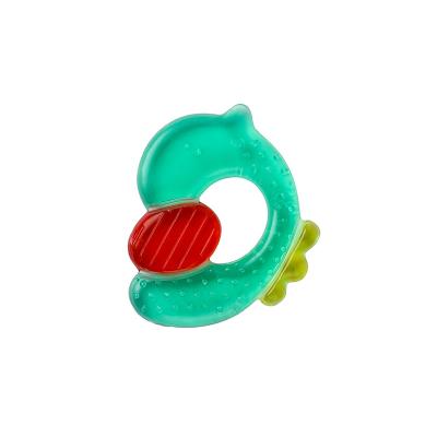 China Toy Wholesale 3 Colors Baby Water Filled Soft Bird Teether Food Grade Toys BPA Sensory Soft Teether Chew For Baby for sale