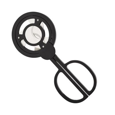 China China Traditional Luxury Cigar Cutter Black Blade Stainless Steel Cigar Sharp Sharp Scissors for sale