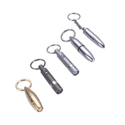 China Hot Selling Portable Minimalist Amazon Stainless Steel Cigar Cutter Key Chain Cigar Punch Cigar Drill for sale