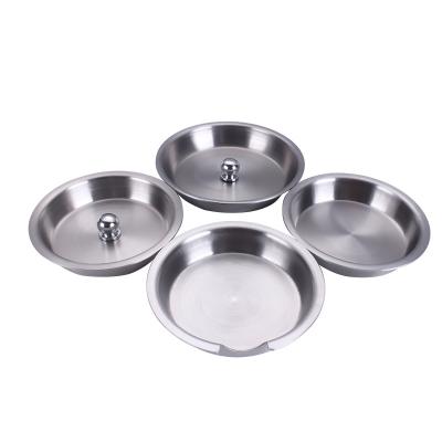 China Hot Selling Home/Hotel/Restaurant Ashtray Classic Stainless Steel Cigar Round Ash Slot Ash Tray Mini Metal Ashtray for sale