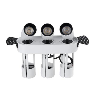 China Modern Led Spot Light 6W Spot Light With Three Heads Recessed Led Ceiling Spotlight for sale