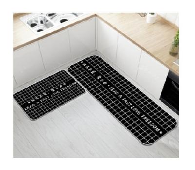 China Modern Kitchen Accessories Polyester Anti Slip Kitchen Carpet Easy Clean Mat for sale