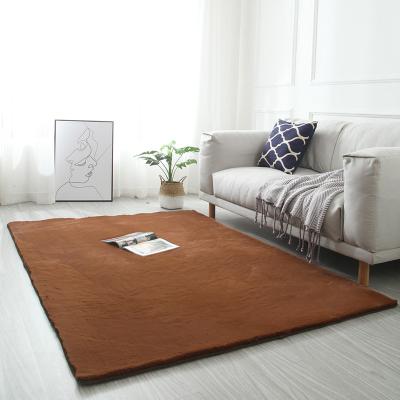 China Chinese High Quality Polyester Living Room Faux Fur Carpet Luxury Rabbit Fur Blanket Eco-friendly for sale