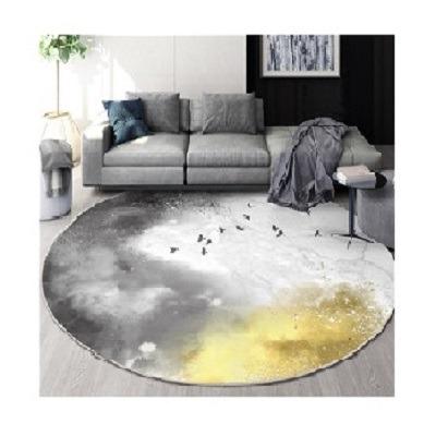 China European and American Style Modern Non-slip 3D Home Decor Printed Half Round Room Rug Carpet Plants for sale