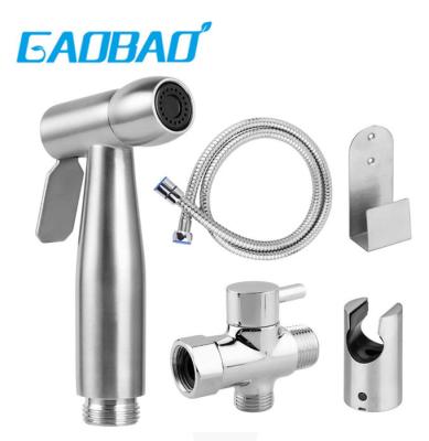 China Without diverter stainless steel habd held shattaf kit, toilet bidet sprayer kit, ss shower hose ss bracket for sale