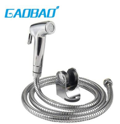 China No Needles ABS Bidet Sprayer With Cloth Handheld Diaper Flexible Hose Bathroom Toilet Bidet Sprayer Shattaf Cleaning Kit for sale