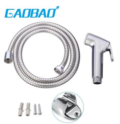 China No-diverter Bidet Sprayer Shower Head Handheld Toilet Shattaf with Wall Bracket and Hose Kit for sale