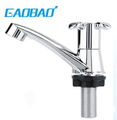 China Thermostatic Faucets Pull Down Basin Water Faucet Wall Mounted ABS Plastic Plated Water Saving Basin Faucet Time Delay Faucet With Single Spout for sale