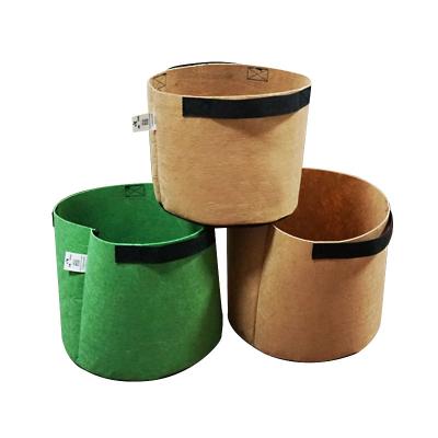 China Eco-fridenly Recyclable Hanging Large Woven 2 3 5 7 10 Gallon Biodegradable Fabric Felt Potato Nursery Grow Bag for sale