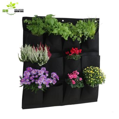 China Factory Wholesale Price Hot Sale Eco-friendly/UV Resistance Garden 49 Pockets Wall Hanging Vertical Felt Growing Bags for sale