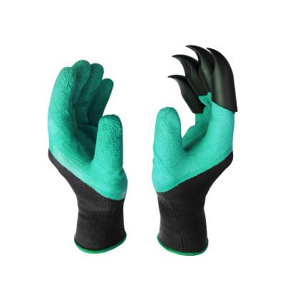 China Recyclable Customize Size Eco-friendly Wholesale Nylon Latex Coating Waterproof Breathable Agriculture Garden Digging Planting Gloves for sale