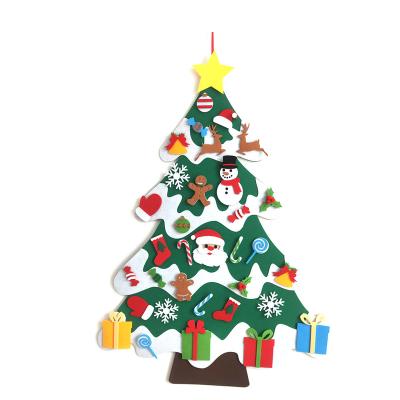 China Christmas Tree Decorations DIY Kids Gifts Eco-friendly Toy Ornaments Home Indoor Felt Christmas Tree for sale