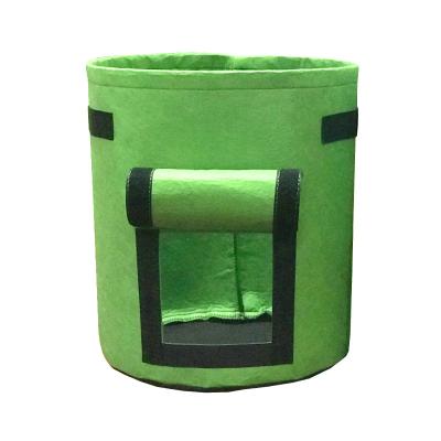 China Fashional Plant Bags Heavybduty Held Big Green Large Size Potato Grow Bag For Outdoor Garden Felt Plant Grow Bags for sale