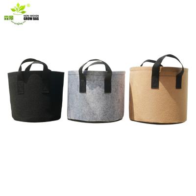 China 2020 New Products 5 Hot Gal Patterned Fabric Plant Pot Eco-friendly/UV Resistance Fiber Grow Bags With Handles for sale