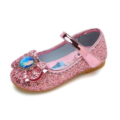 China Girls Flat High Heels Diamond-studded Durable Performance Shoes Princess Shoes for sale