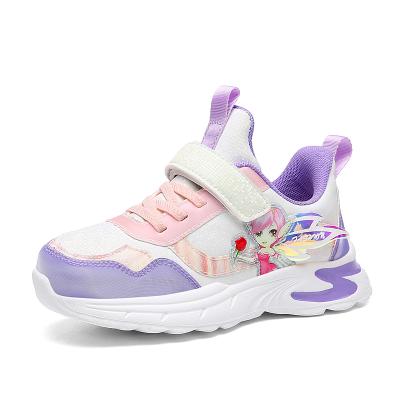 China Waterproof 2021 Custom Fashion Children Sneakers Shoes Cartoon Student Little Girl Casual Sneakers for sale