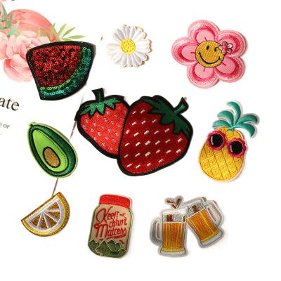 China 3D DIY Embroidery Label Strawberry Fruit Patch Clothing Accessories Badge E-commerce Supply PVC Digital Embroidery Patches for sale