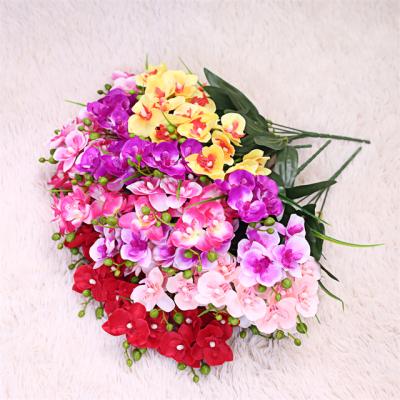 China Wedding Decoration Promotion Price Fake Flower Artificial Flower Snow Orchids Silk Scented Flower Decoration for sale