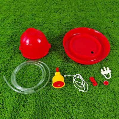 China Anti Drip Red Plastic Rooster Drinking Devices Drinking Troughs Easy Installation Long Lasting for sale