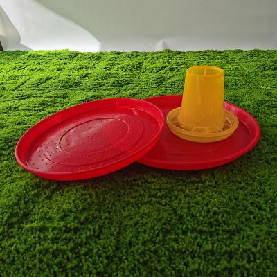 China Circular Plastic Chicken Feeding Tray for Long Life span Breeding Chickens for sale