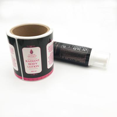 China Custom Printing Logo Skin Care Jar Label Cosmetic Stickers Waterproof Vinyl Waterproof Adhesive Stickers for sale