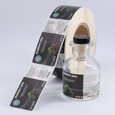 China Waterproof No Moq To Custom Design To Print Transparent Waterproof Gold Foil Clear PE PVC Vinyl Printing Roll Sticker Label for sale