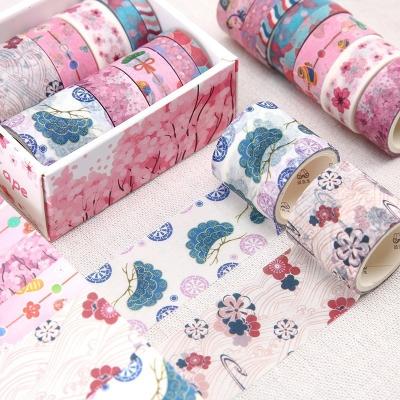 China Custom Logo Waterproof Washi Tape Adhesive Paper Custom Wholesale Waterproof Gift Wrapping Washi Tape for sale