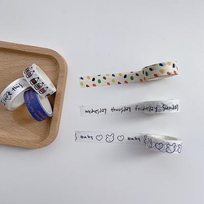 China Cute Color Washi Tape Waterproof Custom Printed Adhesive Paper Masking Tape for sale