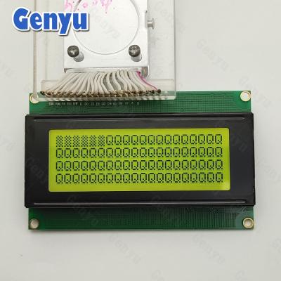 China STN Yellow Green Monochrome LCD Display Module Screen 20x4 Character LCM 16pin for sale