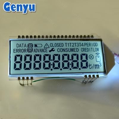 China Lâmpada de fundo branca tela LCD personalizada HTN Segmentado 28PIN medidor de energia e ecrã LCD à venda