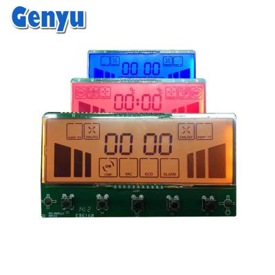 China Display LCD FSTN personalizável Segmentado positivo 3 cores de luz de fundo para congelador à venda