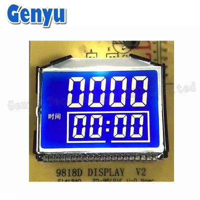 China Display LCD segmentado de STN personalizado Negro fundo branco dígitos para máquina de mistura à venda