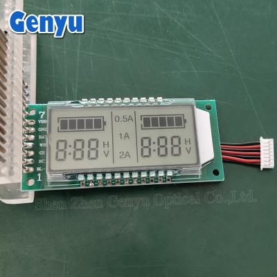 China Customization Segment LCD Modules TN 6 Digit LCD Display Blue Backlight for sale