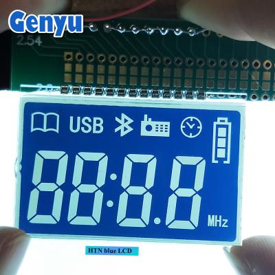 China Customized LCD Display HTN Negative 7 Segment LCD Display For Audio for sale