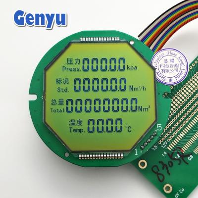 중국 2.36 인치 세그먼트 LCD 디스플레이 원형 STN LCD 디스플레이 백라이트가 없습니다 판매용