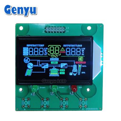 China Segment LCD VA Black Background Color Icons White Digits for Inverter for sale