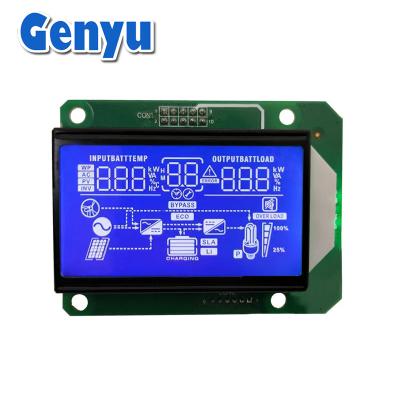 China Segmento negativo HTN Display LCD Modulo LCM Azul Luz de fundo branca Para inversor solar à venda