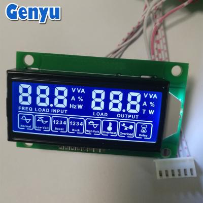 China OEM LCD Seven Segment Display HTN Blue 5V LCD Screen With PCB Board for sale