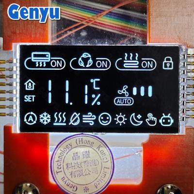 China 2.2 Inch VA LCD Display 7 Segment White Digits PIN Connect For Thermostat for sale