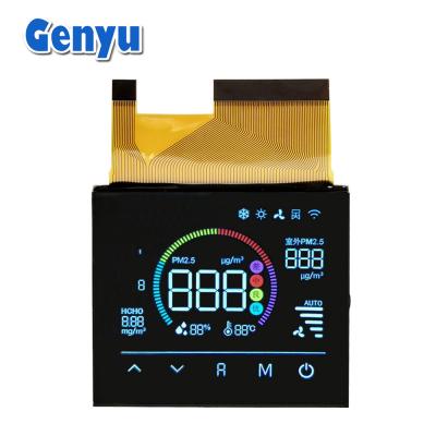 China 4.5V VA LCD Display Color Black Segment Panel 72PIN FPC Connect For Air Purifier for sale