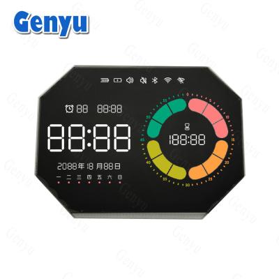 China Display LCD VA de forma personalizada Display LCD segmentado por cores Display LCD 4 dígitos Zebra Screen For Clock à venda