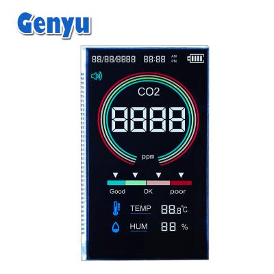 China Ecrã LCD VA Tipo 5V Preto 4 dígitos Display de sete segmentos 37PIN Para detector de CO2 à venda