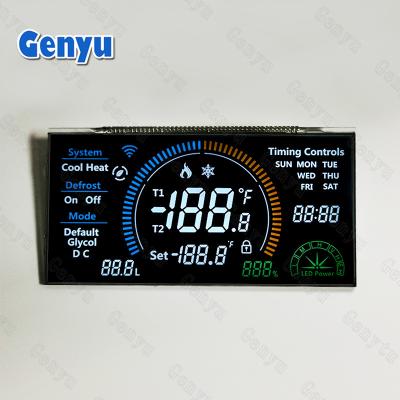 China 3.3V VA LCD Display Panel Zwart LCD Segment Display 46PIN Wit achtergrondlicht Te koop