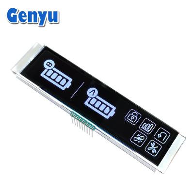 China 4.5V 9PIN VA LCD-display Wit grafisch Zwart paneel Lange strook Te koop