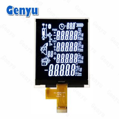 China Zwart Segment COG LCD VA Display Witte Tekens 2,4 inch LCD Scherm Voor afstandsmeter Te koop