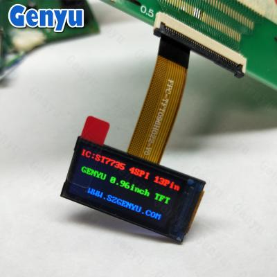 中国 コンパクト0.96インチ TFT LCDディスプレイ 80x160 ピクセル 14ピン ZIF コネクト SPI インターフェース 販売のため