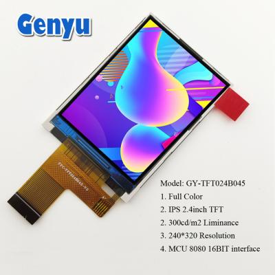 中国 2.4インチ TFT LCD モジュール 24PIN FPC 240x320 IPS フリーアングル ST7789 16ビット MCU 販売のため